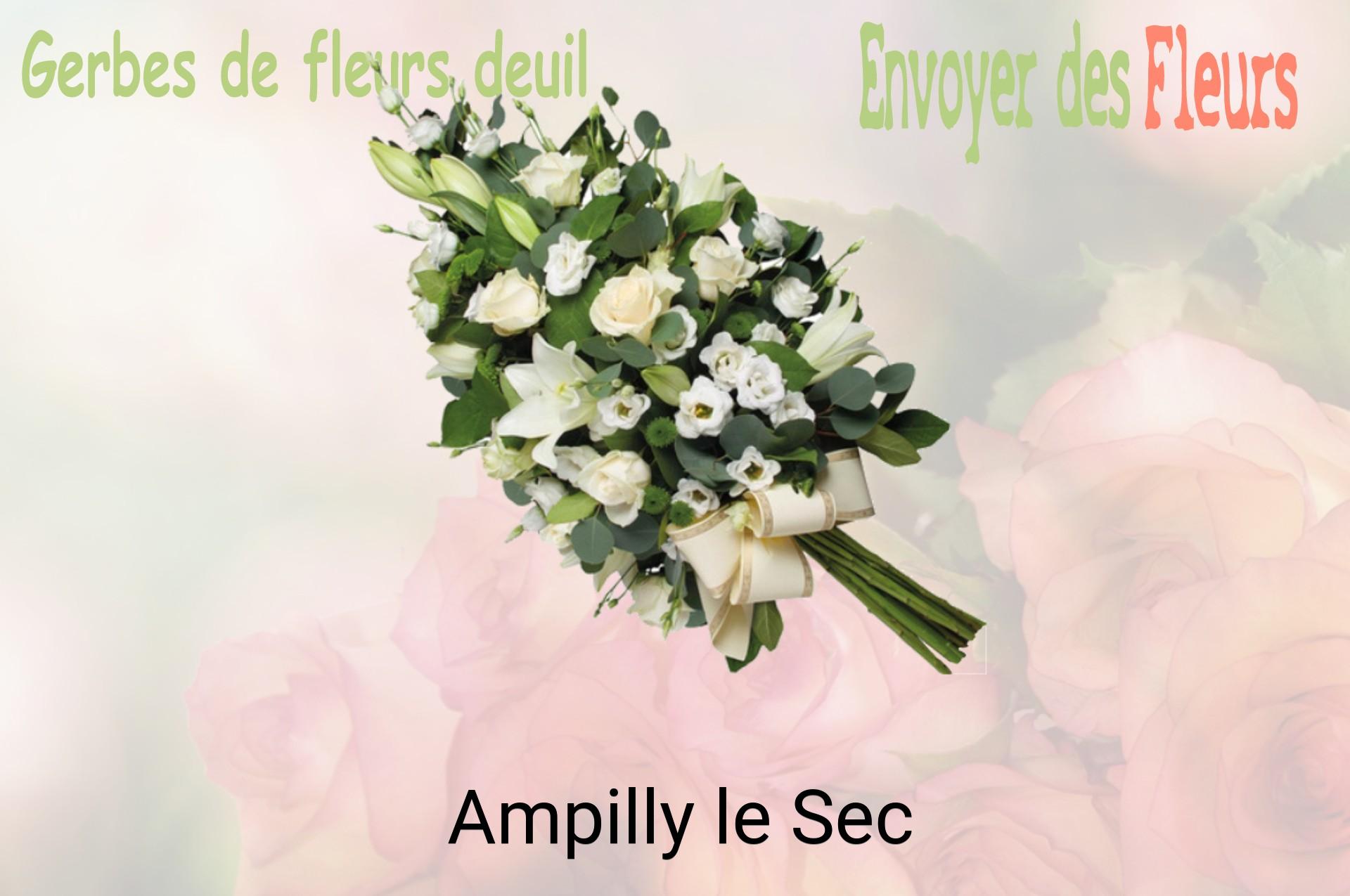 Gerbe de fleurs de deuil livrée à Ampilly-le-Sec